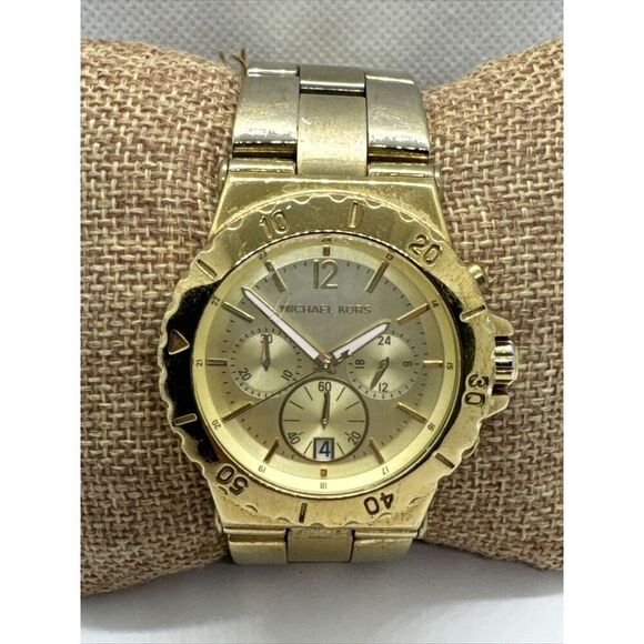 Michael Kors MK5313 Unisex Gold Stainless Steel Analog Dial Quartz Watch JNA788 - Picture 1 of 11